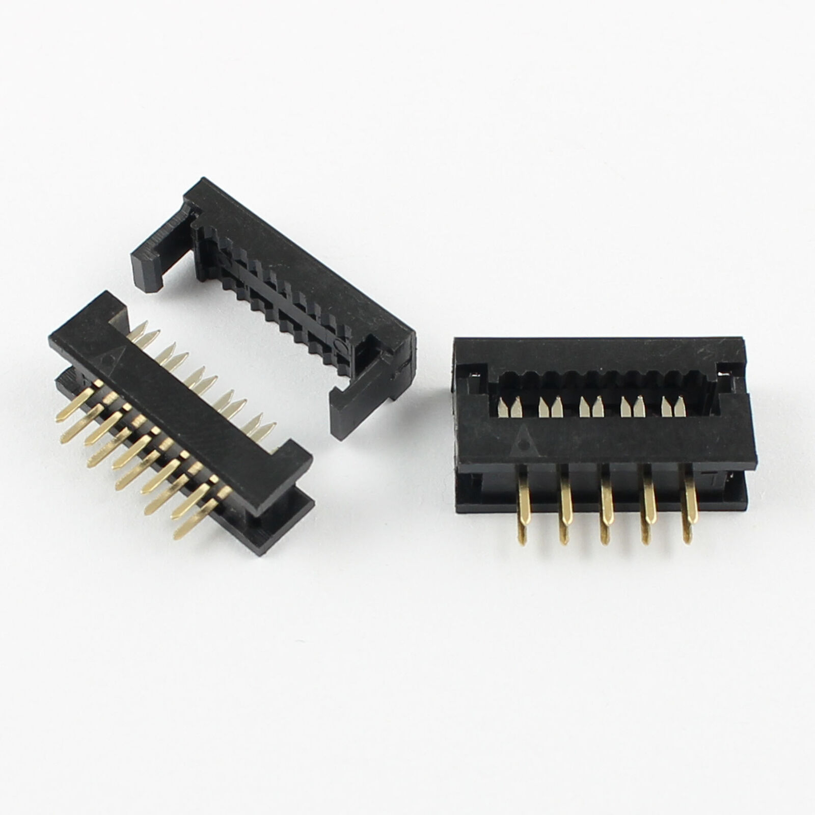 10 piezas 2,54 mm 2x5 pines 10 pines cabezal macho IDC cable de transición conector